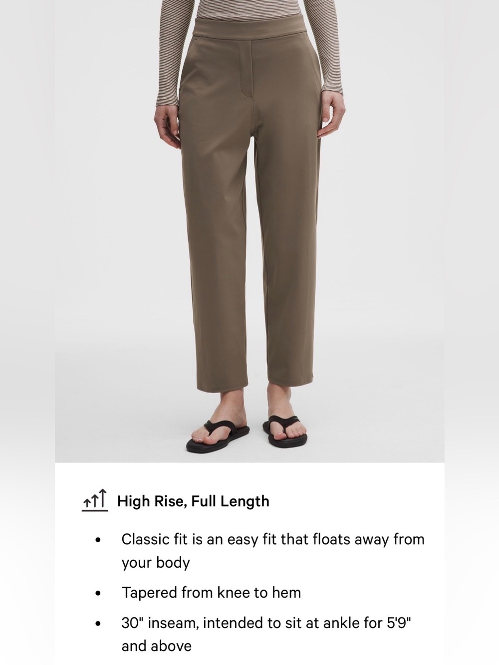 New Lululemon Daydrift High-Rise Trouser *Tall Nomad Size Small 30” Inseam NWT - Picture 10 of 16